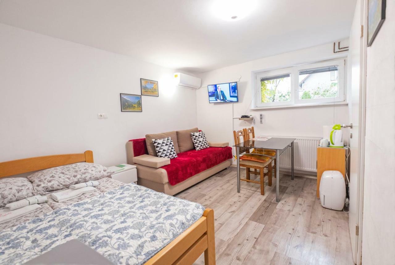 Newly Renovated Studio With Air Conditioner & Free Parking Ljubljana Kültér fotó